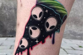 Alien Head Tattoo